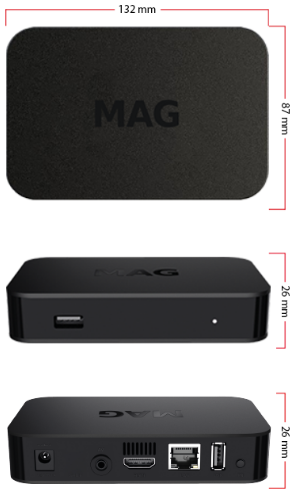 Divers Marques - Décodeur IPTV Multimédia - MAG 322w1 - Set Top Box TV,  H.265, WLAN WiFi intégré 150Mbps, Lecteur multimédia Internet TV, Récepteur  IP HEVC H.256, Remplace MAG 254w1 + câble