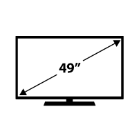 display with a 49” or 65” diagonal.