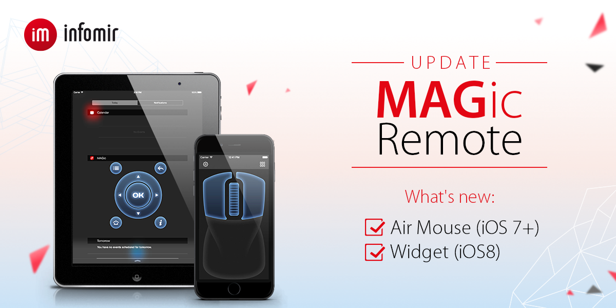 Updated MAGic Remote for iOS: now with Air Mouse and widget!