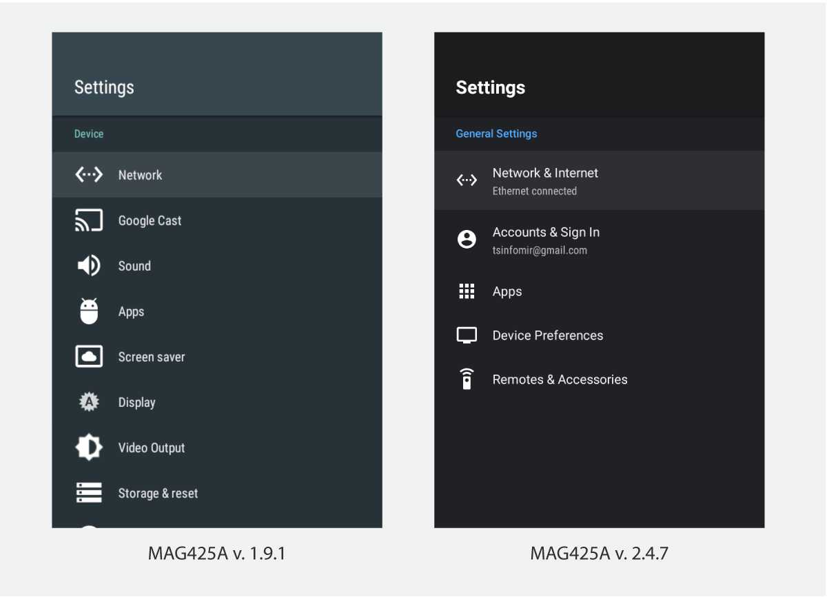 Updating MAG425A to Android 9.0