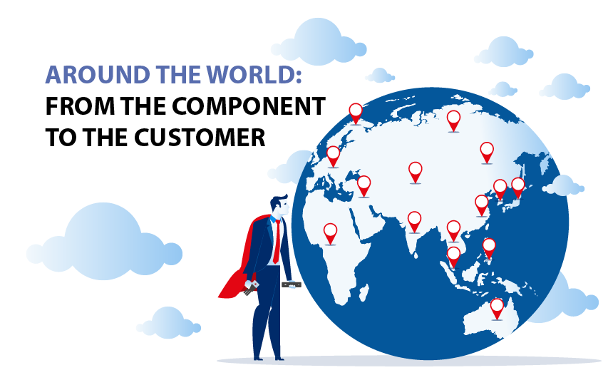 Around The World: From the Component to the Customer